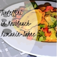 Tortellini in Knoblauch-Rosmarin-Sahne mit Tomaten und Brokkoli